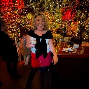 Red A-Line Mini Skirt for Casual Nights